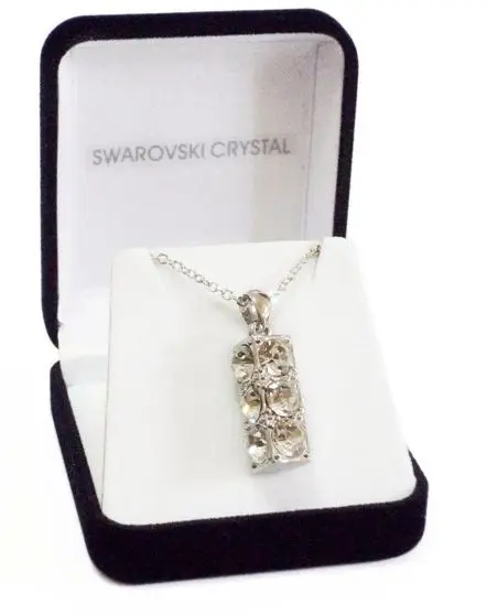 Toenga Ketting ‘Stoplicht’ – Gerhodineerd met Swarovski Kristallen