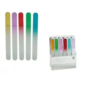 nagelvijl van glas- 20 cm lang - diverse kleuren