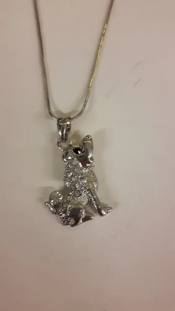 Ketting Toenga met hanger hond en strass