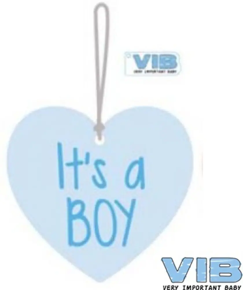 Kasthanger hart blauw it's a boy van VIB
