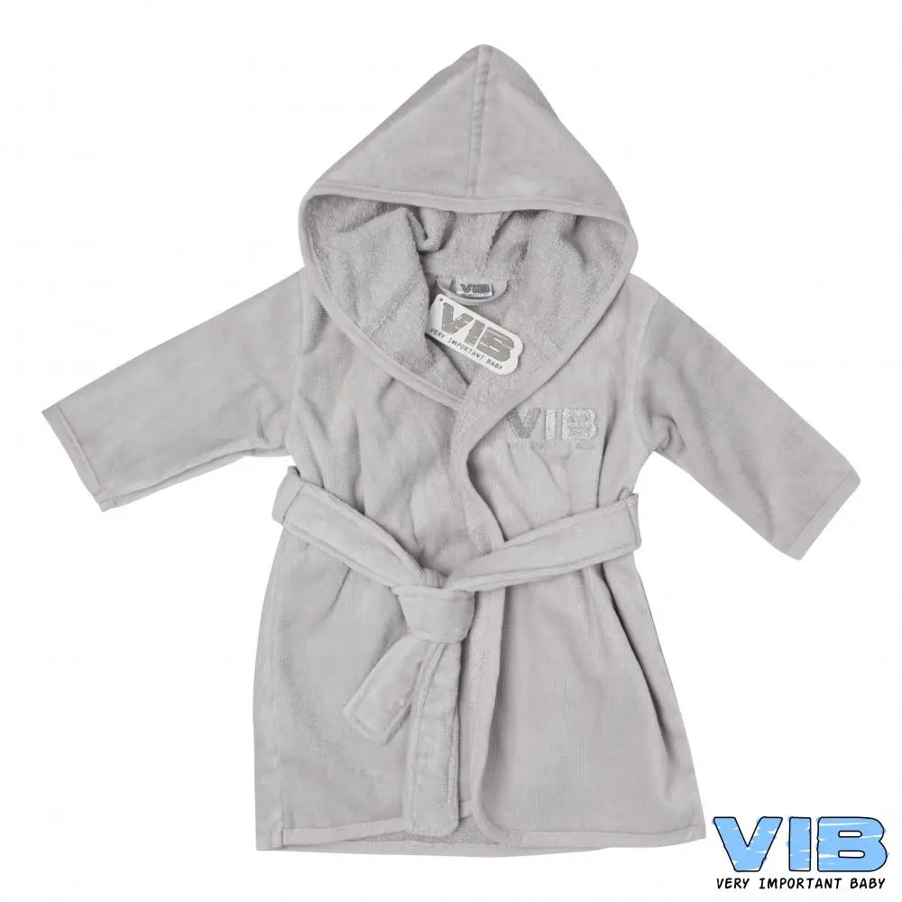 Baby badjasje VIB in grijs