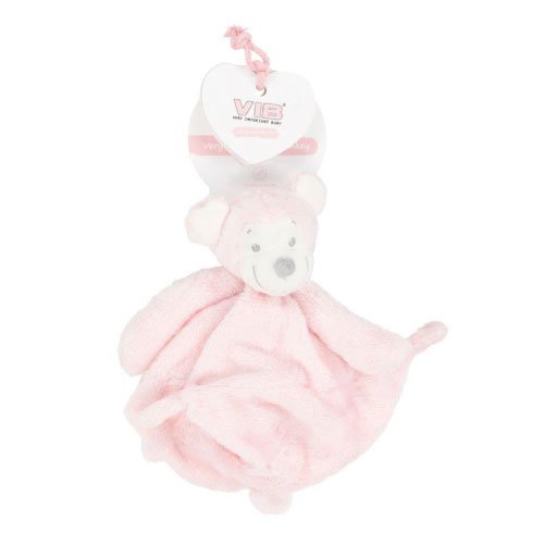 Baby knuffeldoekje VIB aap roze