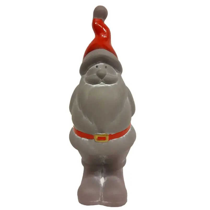 Beeldje kerstman van beton met rode muts en riem | SALE