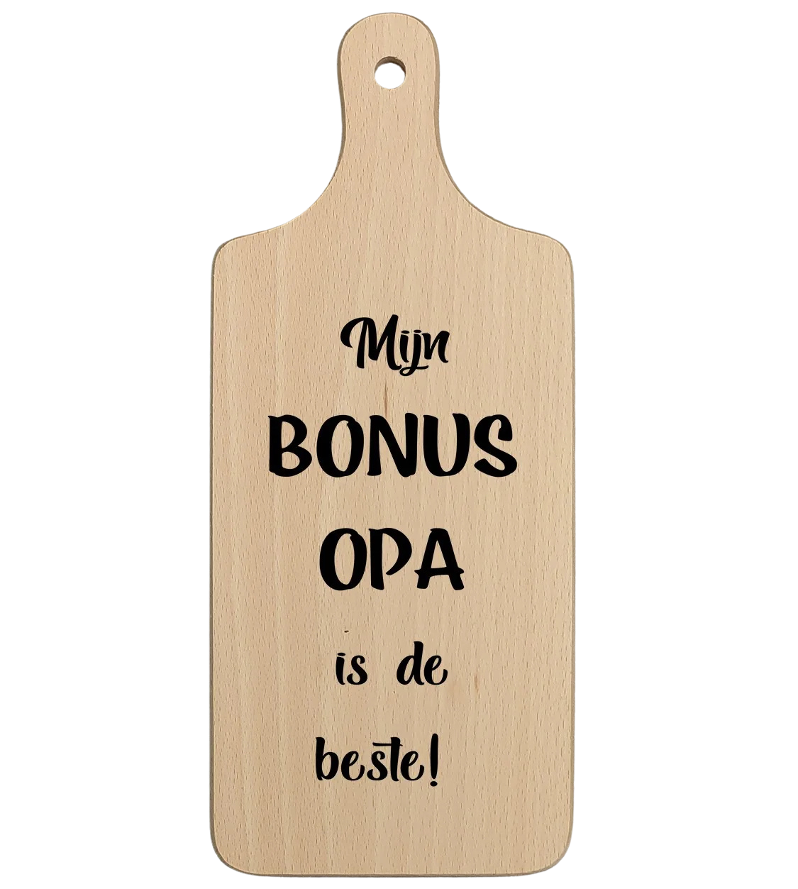 Houten borrelplank met tekst - mijn bonus opa is de beste