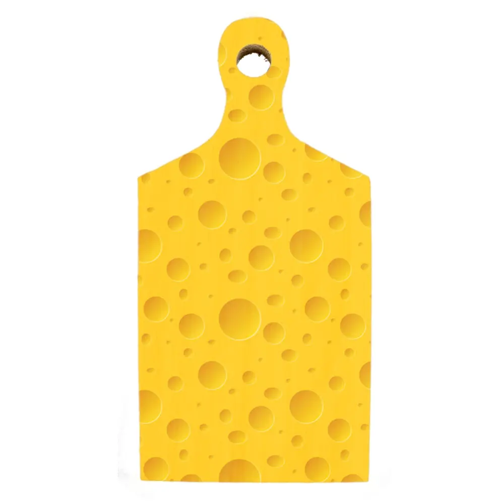 Borrelplank kaas | Kaasplank met gatenkaas print | voor kaasliefhebbers