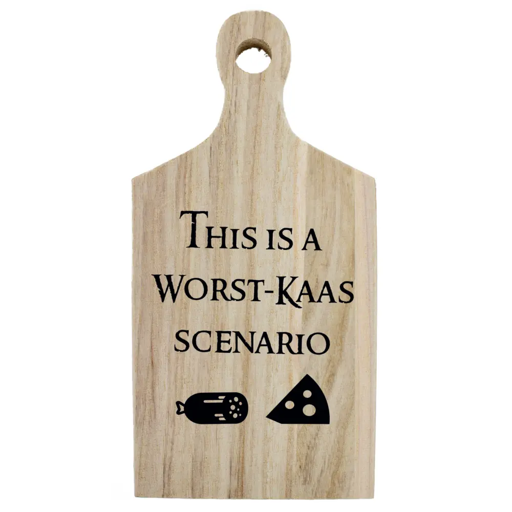 Borrelplank met humor ‘This is a Worst-Kaas Scenario’ – grappig borrelcadeau