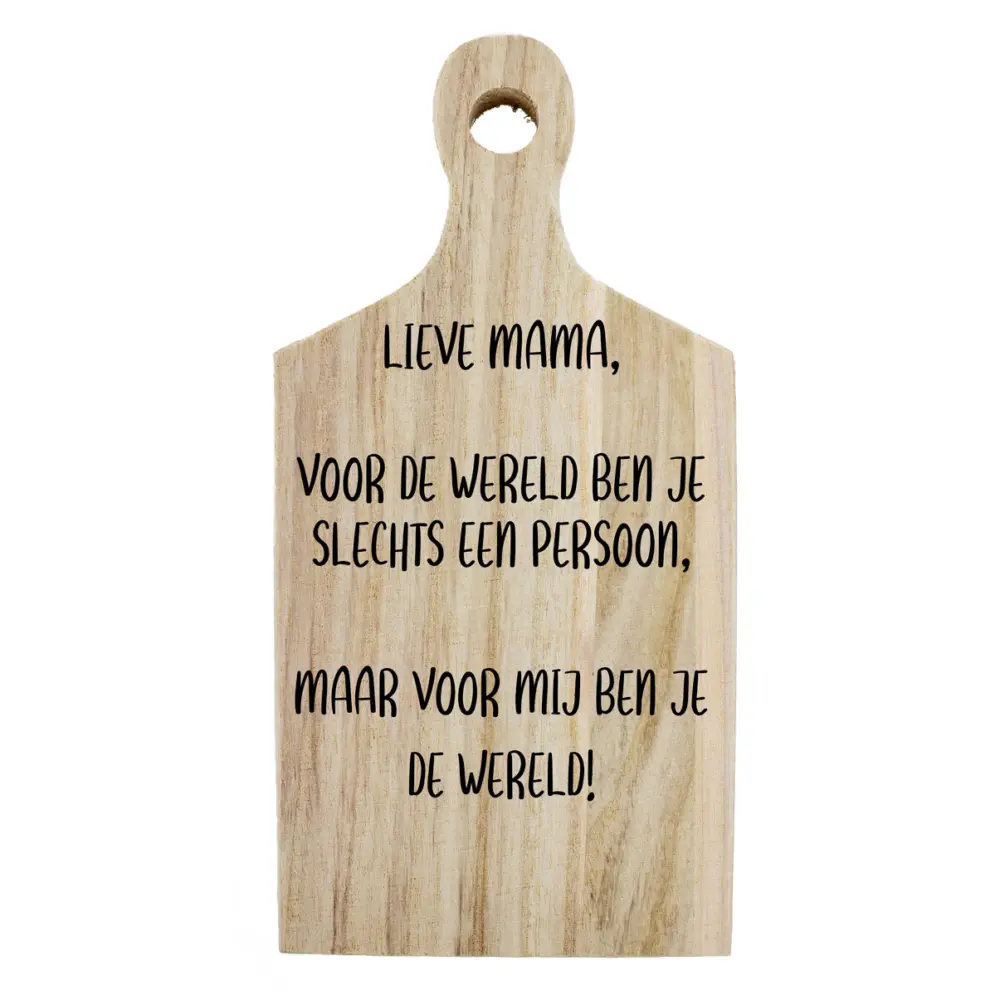 Borrelplank ‘Lieve Mama’ – liefdevol cadeau voor moeder