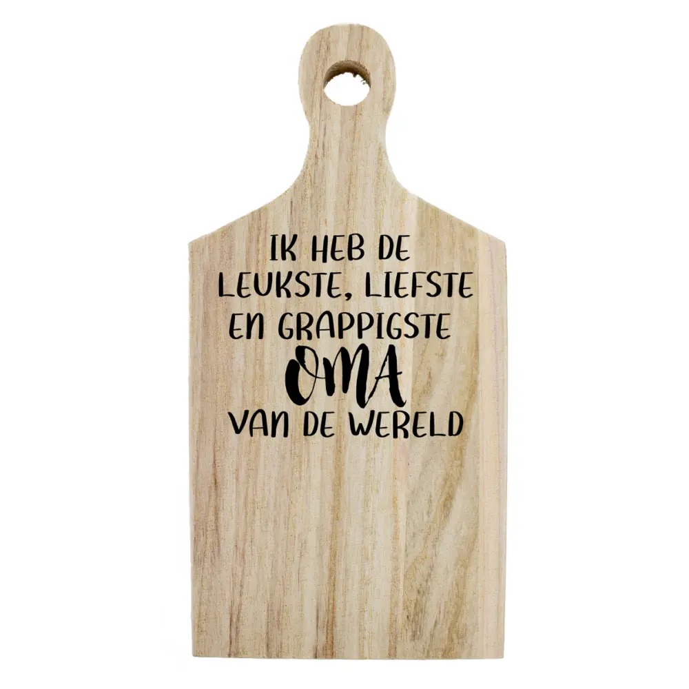 Borrelplank voor oma met tekst – lief en persoonlijk cadeau