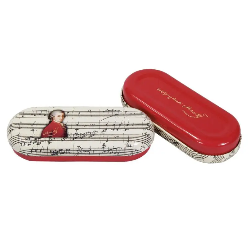 Brillenkoker Componist Mozart met print van bladmuziek