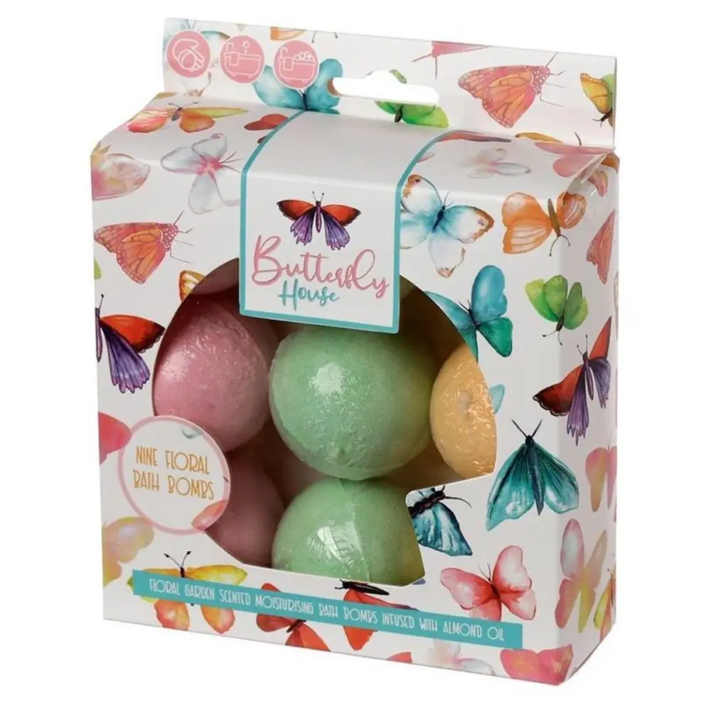 Bruisballen vlinder set van 9 stuks