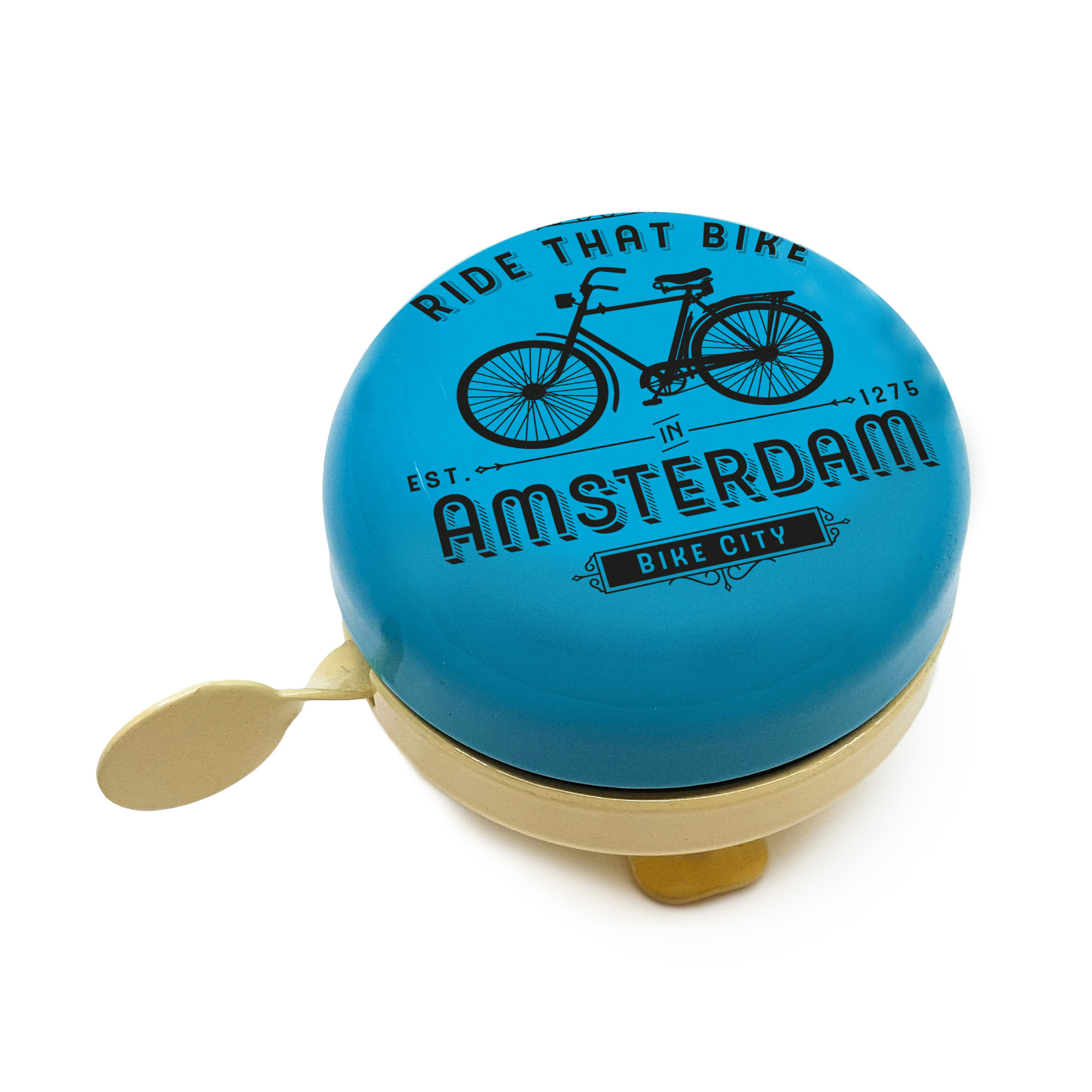 Fietsbel Amsterdam blauw Ride that bike