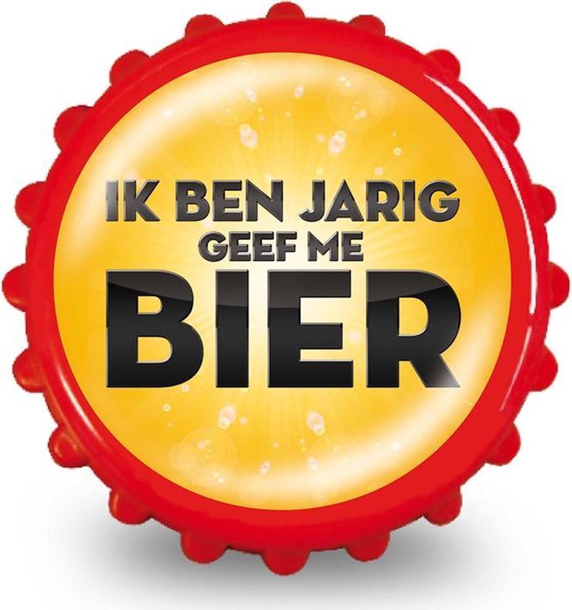 Grappige Verjaardagsflesopener: "Ik ben jarig, geef me bier!"