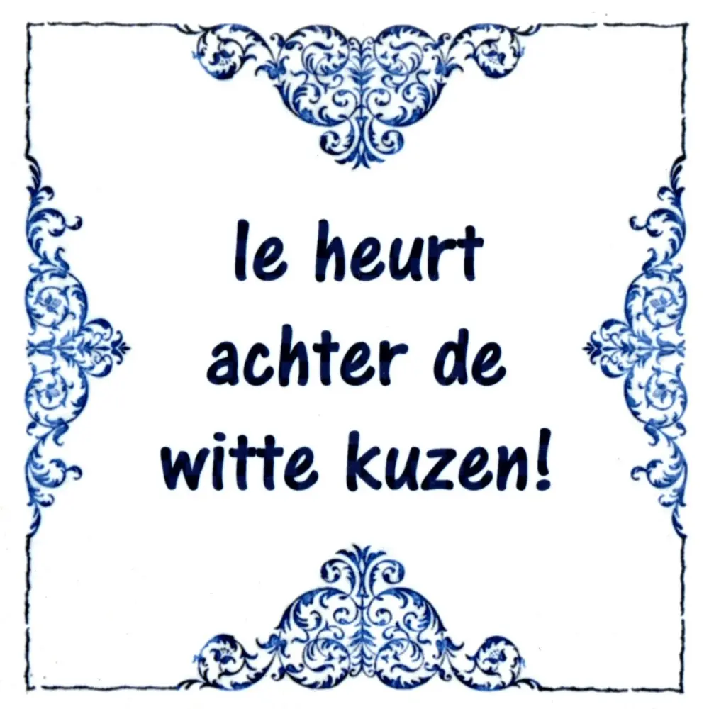 Tegeltje - Deventer -  Ie heurt achter de witte kuzen