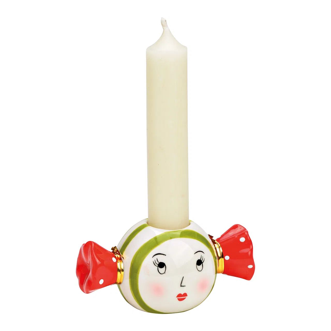 Kaarsenhouder in de vorm van een snoepje - kerstdecoratie