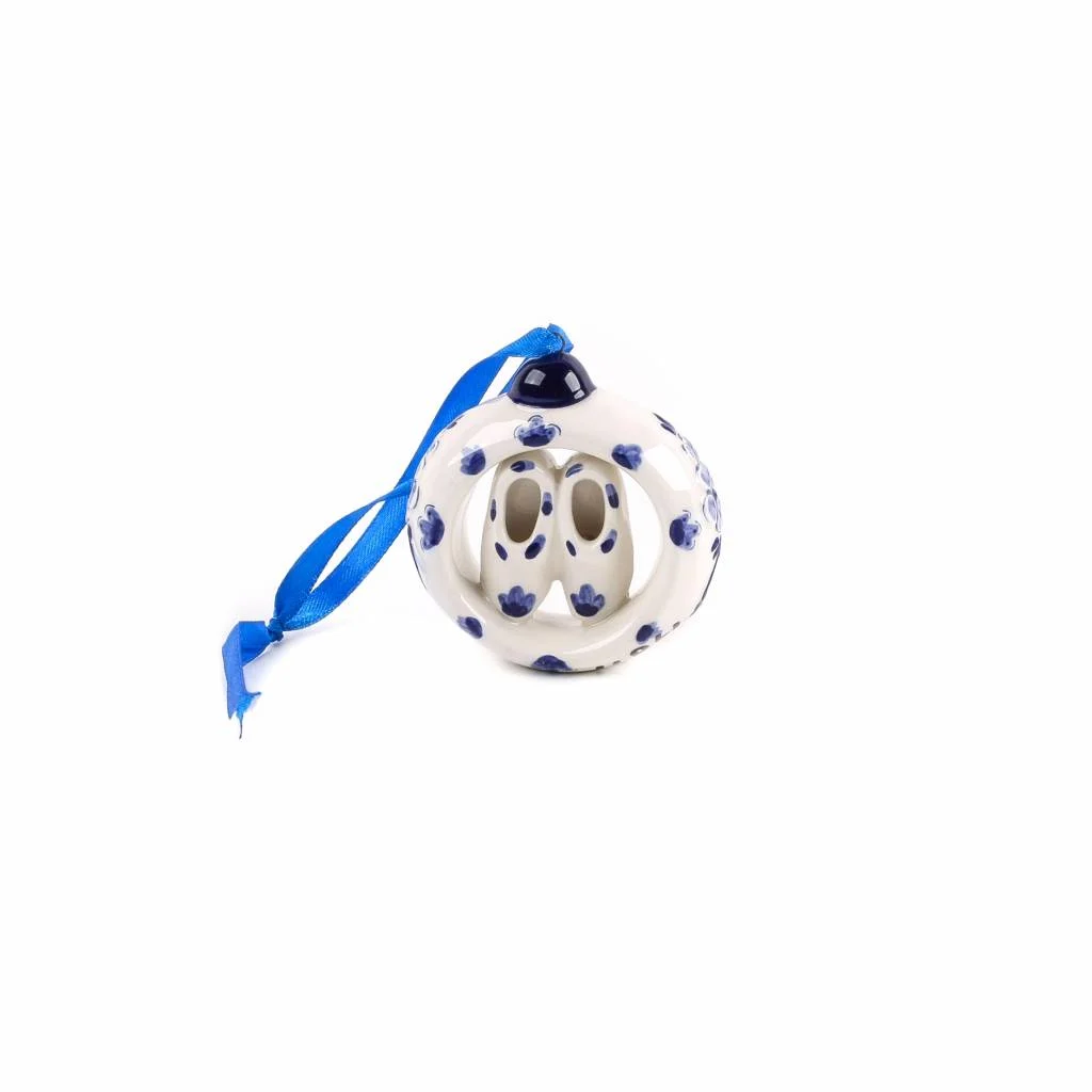 Kerstboom hanger Holland ring en klompjes Delftsblauw