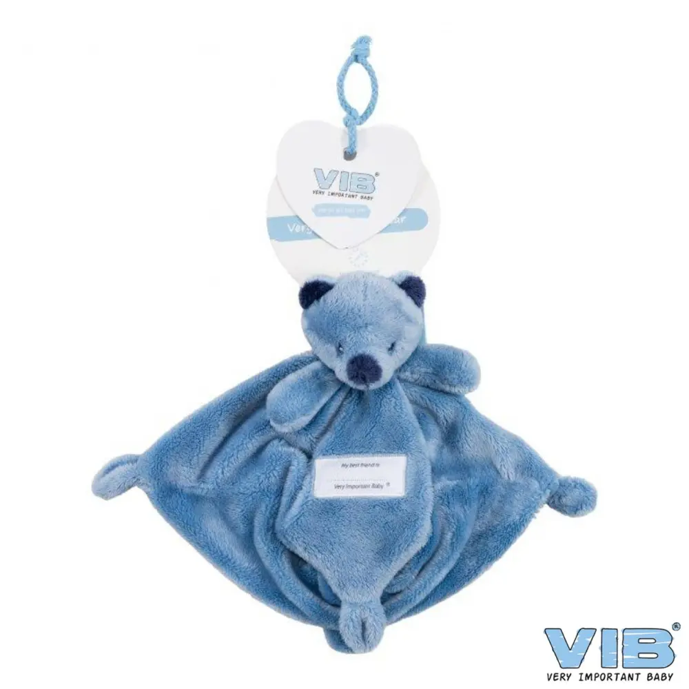 Knuffeldoekje pluche beer indigo van Very Important Baby