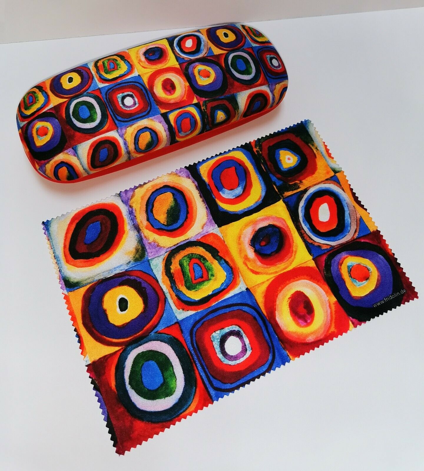 Luxe brillenkoker met poetsdoek Kandinsky Color Study