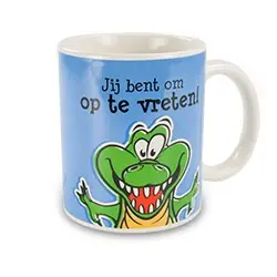 Mok met opdruk Jij bent om op te vreten
