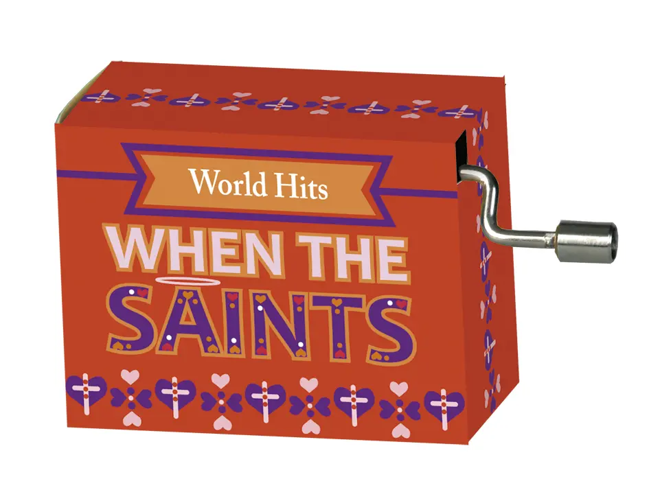 Muziekdoosje wereldhits met melodie van when the saints