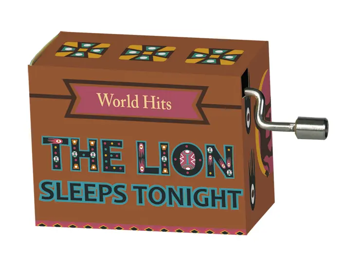 Muziekdoosje wereldhits met melodie van The lion sleeps tonight