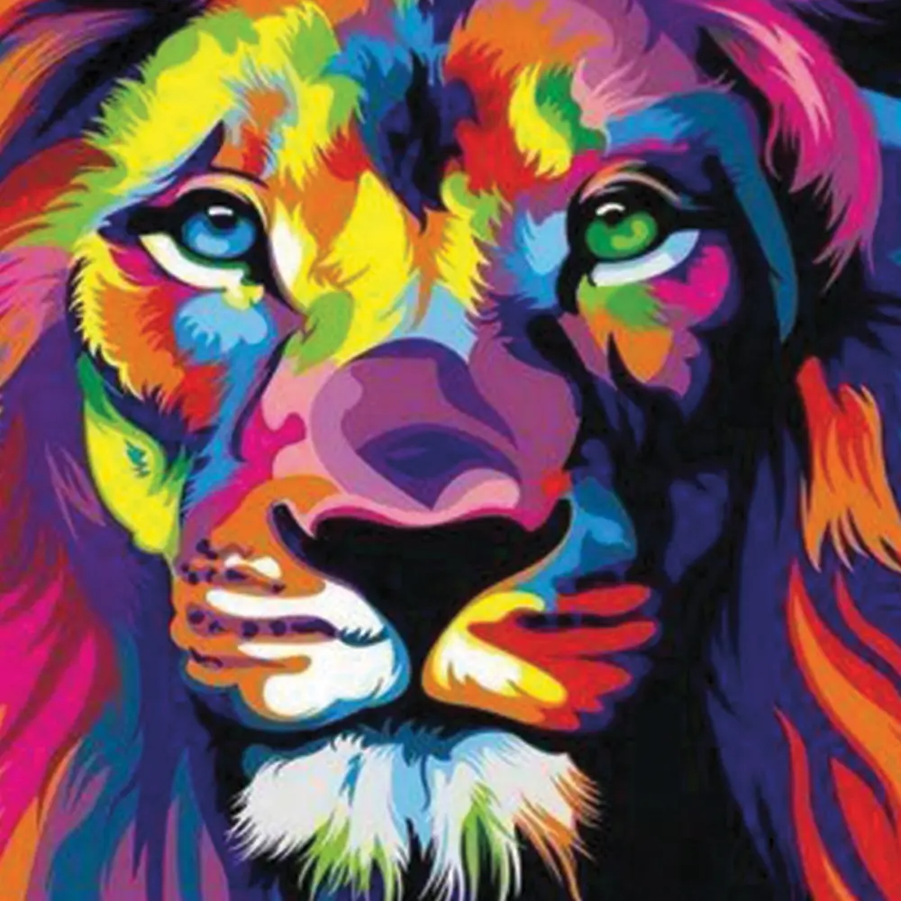 Onderzetter set popart dieren 6 verschillende afbeeldingen