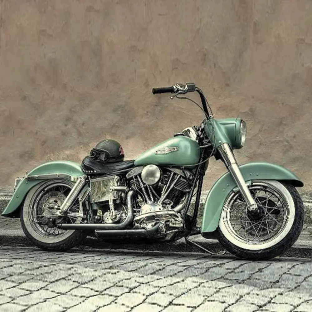 Onderzetters motoren Harley Davidson in kleur set van 6 stuks