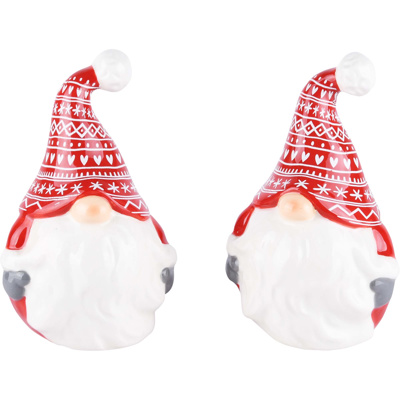 Peper- en zoutstel kerstmannen – foute muts – keramiek