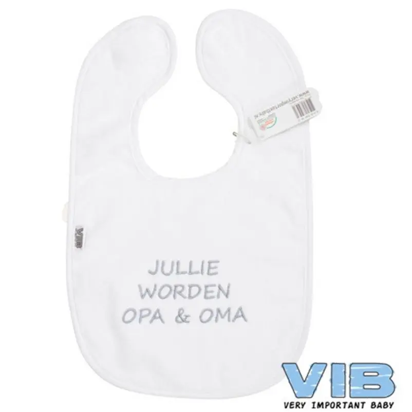 Slabbetje Jullie worden opa en oma wit
