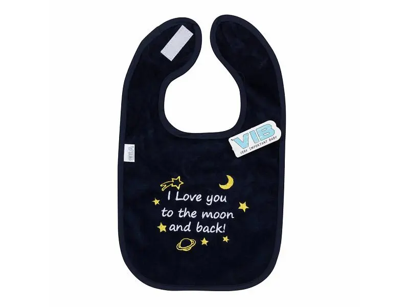 Slabbetje VIB I love you to the moon and back navy