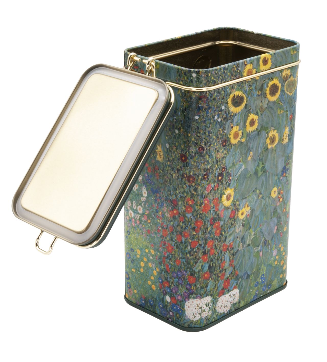 Voorraadblik - voorraadbus met print Gustav Klimt Boerentuin