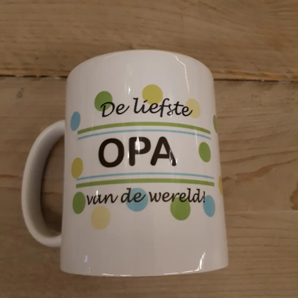 Witte Mok voor Opa – “De Liefste Opa van de Wereld”